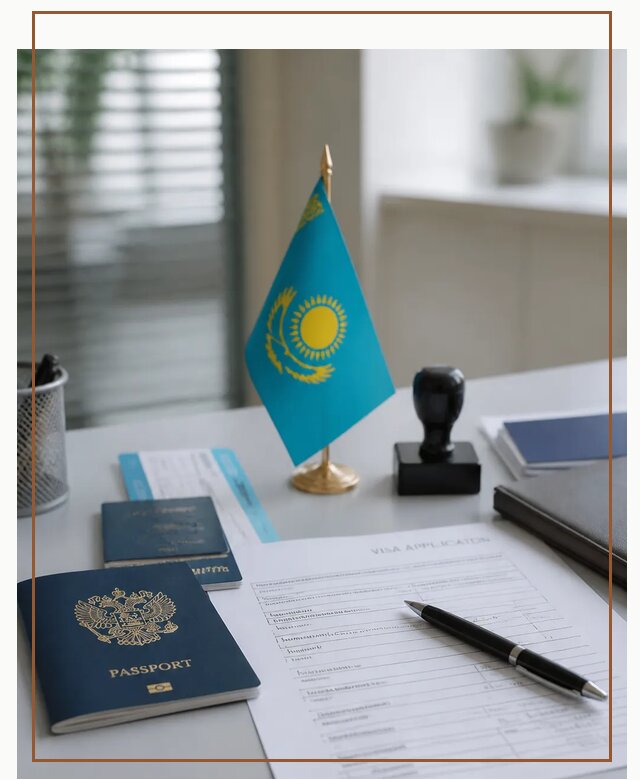 Оформление визы в Казахстан для поездки и работы в Топках
